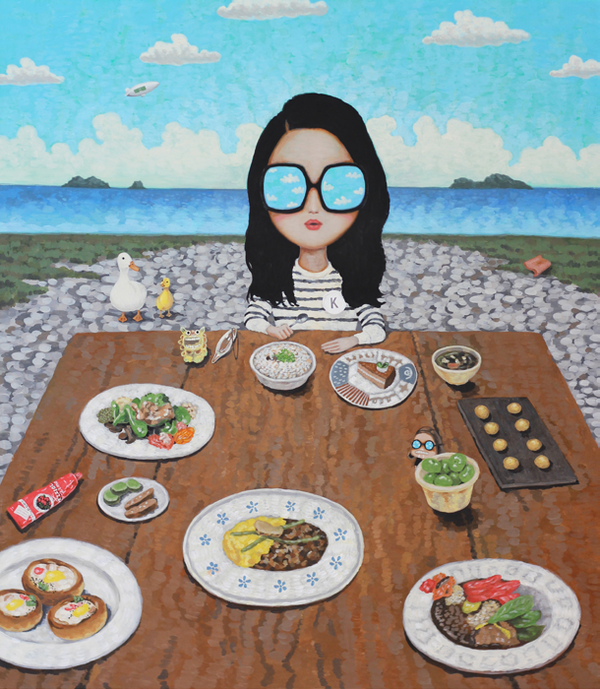 후회하지 않는 선택의 비결, 53x45.5cm, 한지에 채색, 2014