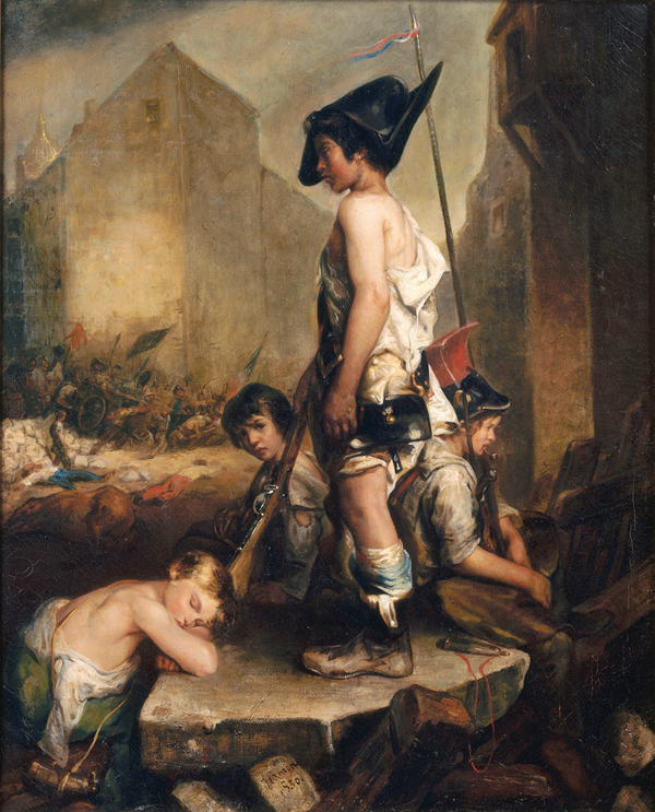 Philippe-Auguste Jeanron / Les Petits Patriotes / 1830 / Huile sur toile / 101 x 81 cm / inv. FNAC PFH-5689 / Paris, Centre national des arts plastiques en dépôt au musée des Beaux-Arts de Caen / Photo © RMN-Grand Palais / Daniel Arnaudet