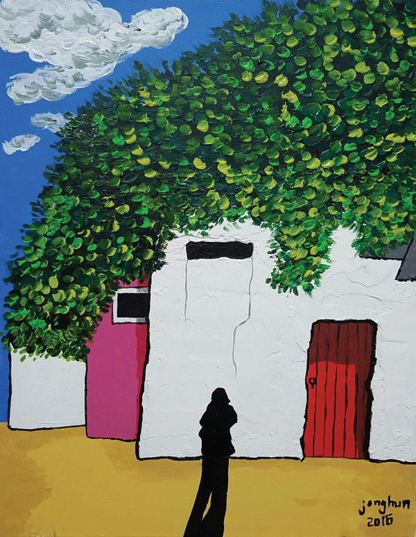 그림자가 길어지는 시간, 캔버스에 아크릴, 41cm x 32cm. 6호, 2016