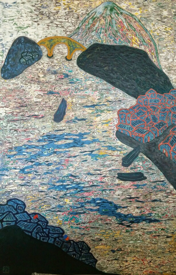 세상 밖으로, 캔버스에 아크릴, 24cm×19cm, 2012