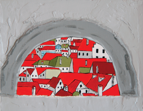 세상 밖으로, 캔버스에 아크릴, 24cm×19cm, 2012