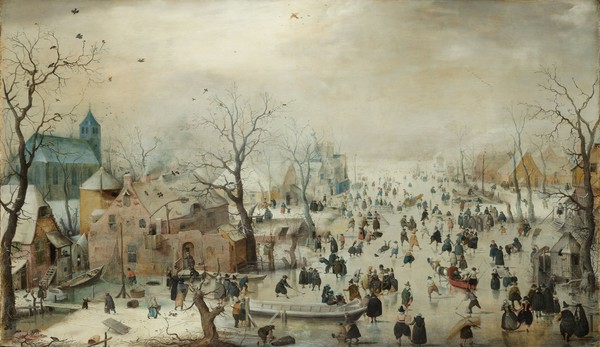 Winter Landscape with Ice Skaters_Hendrick Avercamp(1608)