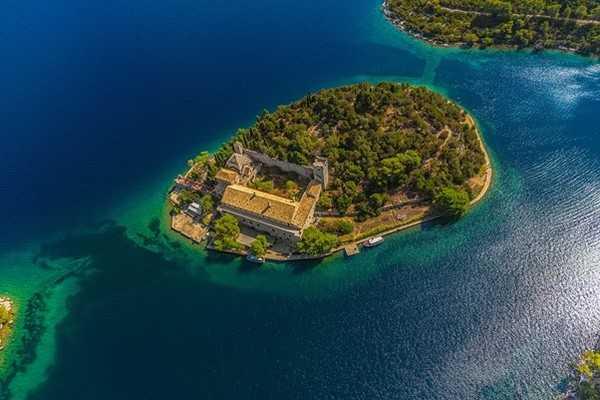 St. Mary 12th Century Benedictine Monastery in Island of Mljet