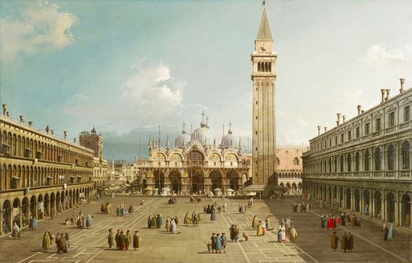 Canaletto- Piazza San Marco - 1735  Cambridge (Massachusetts), Fogg Art Museum