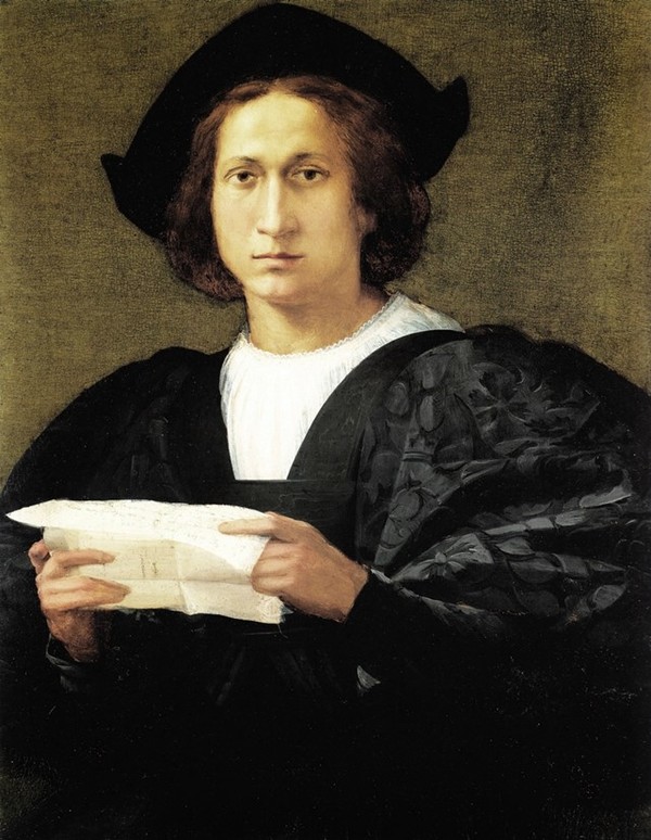 Rosso Fiorentino - Portrait of a Young Man holding a Letter – 1518 - National Gallery, Londra