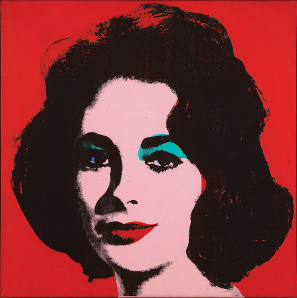 Andy Warhol, Liz #6 [Early Colored Liz],1963, Encre sérigraphique et acrylique sur lin, 101.6×101.6cmSan Francisco Museum of Modern Art, achat partiel et legs de Phyllis Wattis,© The Andy Warhol Foundation for the Visual Arts Inc. / ADAGP, Paris, 2015