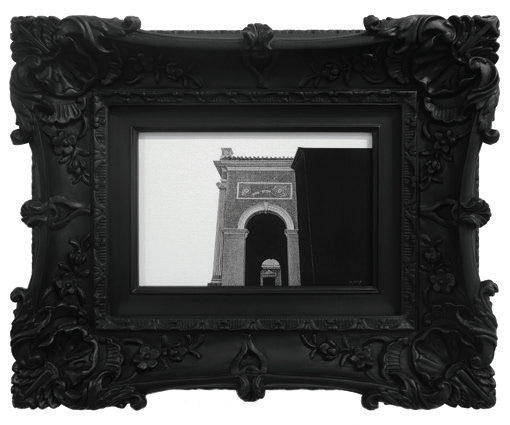 라르고 Largo 2012, 18x25.8cm frame size 42x48cm, Oil paste, acrylic on canvas