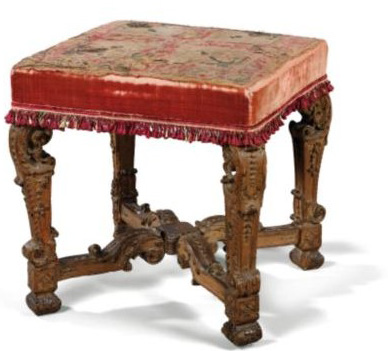 타부레 (Tabouret en noyer doré Louis XIV)