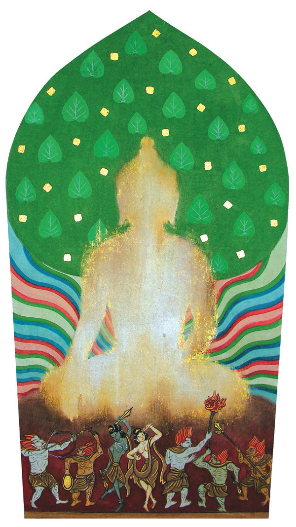 이수예, 항마성도, 한지에 채색, 38×21cm, 2011