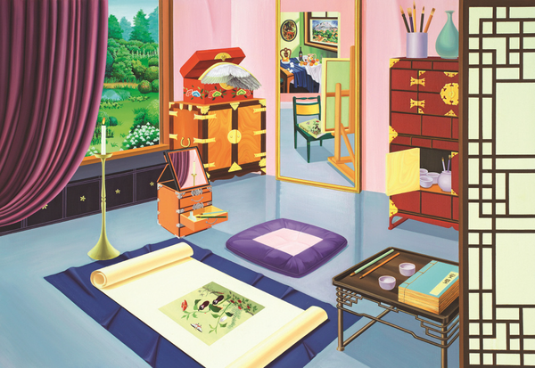 ​신사임당의 화방, oil on linen, 112×162cm, 2011​