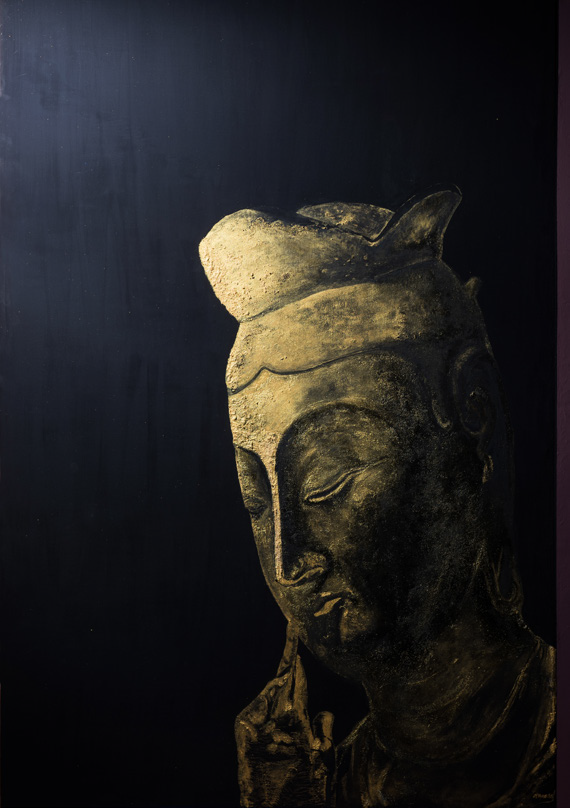 3. 무위, 반가유심안상-회환, 캔버스에 혼합재료, 145×97cm, 2014