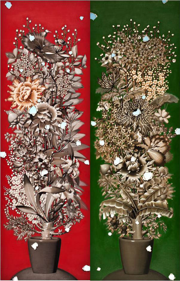 내가 그것을 알아차리는 순간 나는 거기에 없다, OIL ON CANVAS, 185.5 x 58.5cm, 2009