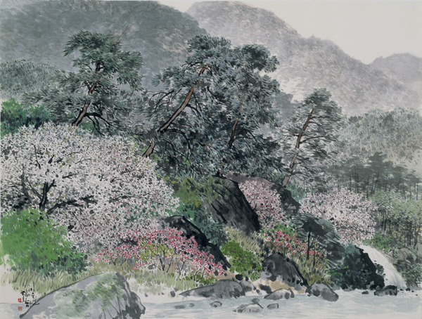 山韻, 화선지에수묵담채, 117.5x88cm, 2009