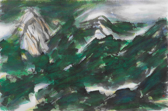 別有洞天(별유동천), 화선지에 수묵채색, 180×120cm, 2013