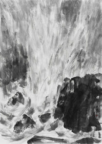 水無常形(수무상형), 화선지에 수묵, 153×214cm, 2013