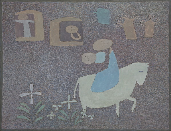 백영수,귀로 Way back Home,91×116.8cm, oil on canvas,1989