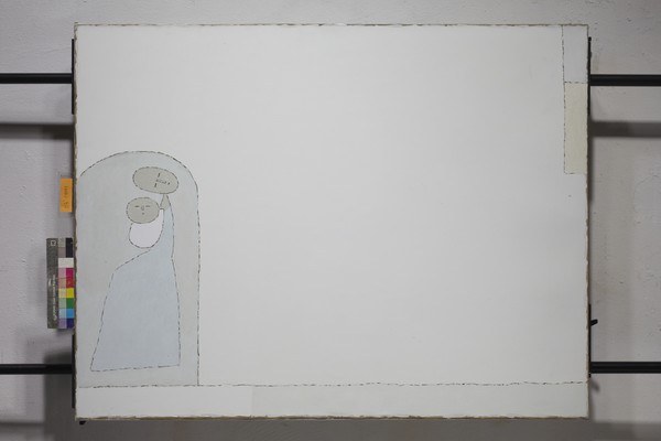 모자상,91×116.8cm, oil on canvas,2003