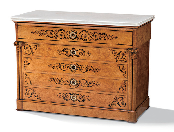 COMMODE BUREAU SIGNED J. J. WERNER 코모드, 베르네르height: 94,5 cm, length: 130 cm, depth: 60 cm© LE COUVENT DES URSULINES