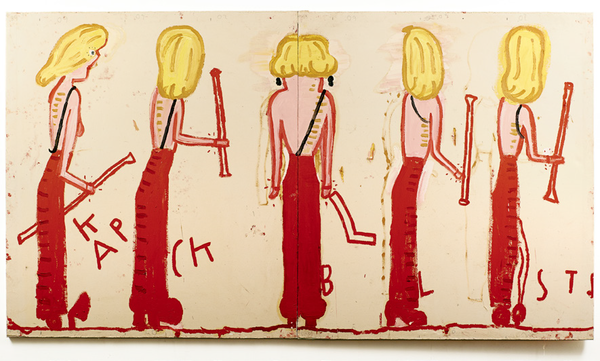 ⓒNK(Syracuse Line-Up) 2014Rose Wylie, Photo: Soon-Hak Kwon, Oil on Canvas 185 x 333cm