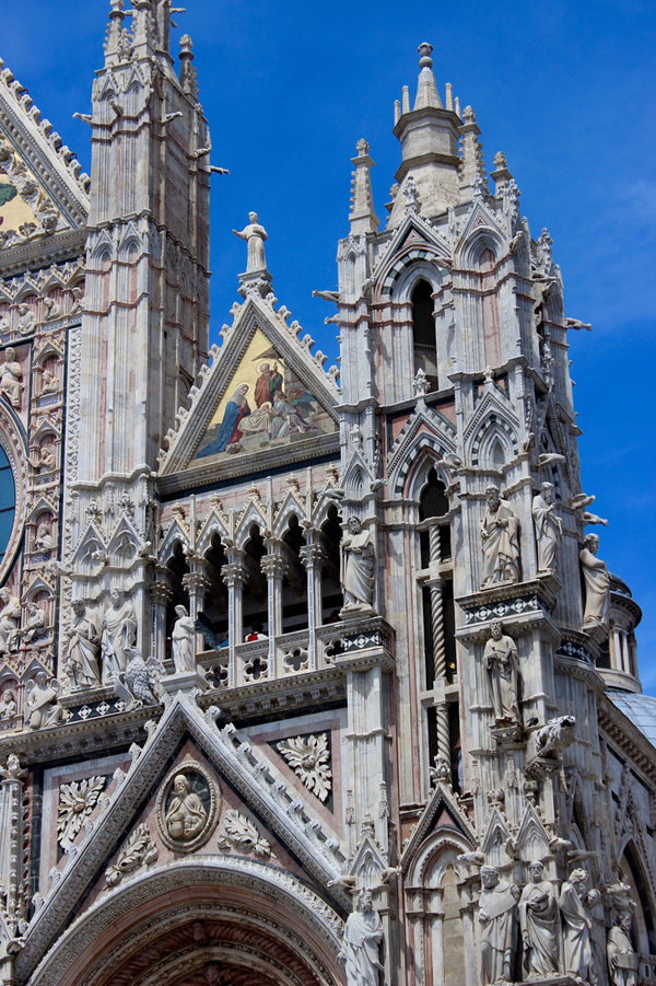 Cathedral of Siena- Facade sculpture – Siena Italy