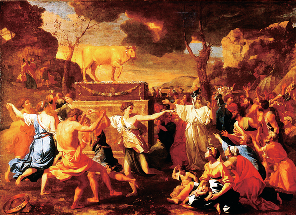 푸생, 황금 소 경배, 1634, 캔버스에 유채, 154x214cm, 런던 내셔널 갤러리