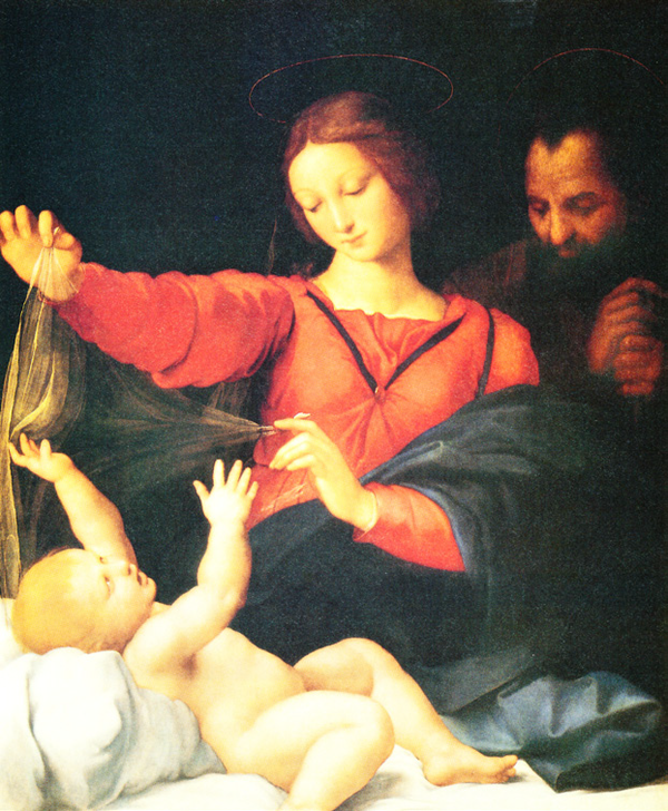 라파엘로, 로레토의 마돈나, 1509~10년경, 나무에 유채, 120x90cm, 샹티이, 콩데 미술관