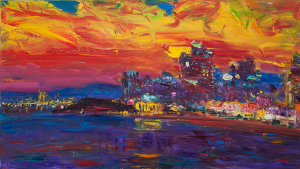 양의 마린시티, 116x62cm, oil on canvas, 2012