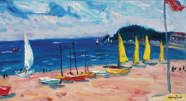 해운대, 49.5x90cm, oil on canvas, 2010
