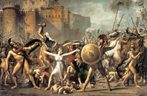 다비드, 사비니의 여인들, 1799, 캔버스에 유채, 385x522cm, 파리 루브르 박물관