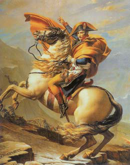 다비드, 알프스를 넘는 나폴레옹, 1800~01, 캔버스에 유채, 271x232cm, 국립 말메종 박물관