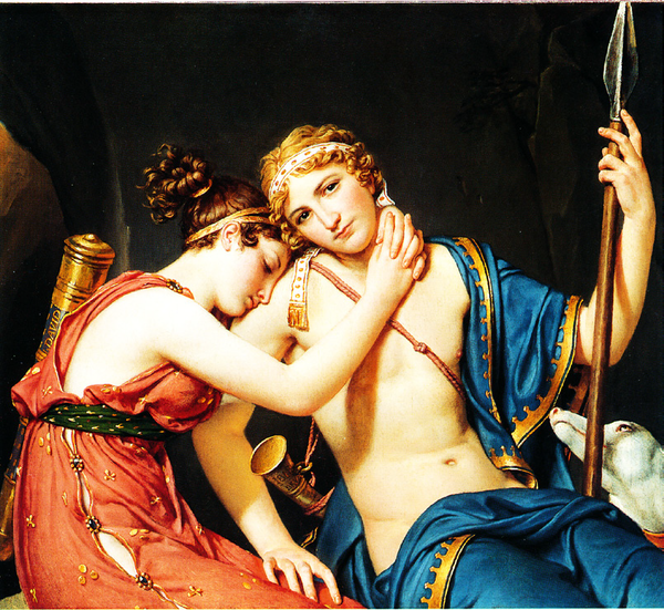 다비드, 에우카리스에게 작별인사를 하는 텔레마코스, 1818, 유화, 게티 미술관