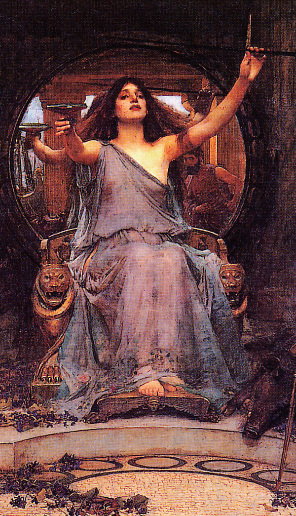 워터하우스, 오디세우스에게 술잔을 주는 키르케, 1891, 유화, 올덤 아트 갤러리