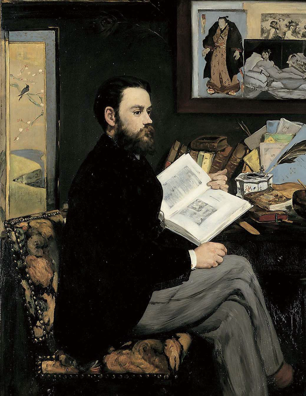 마네, 에밀 졸라, 1868, 유화, 파리 오르세 미술관