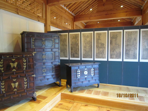 지난 G20 정상배우자 오찬 장소였던 한국가구박물관 특별전시실