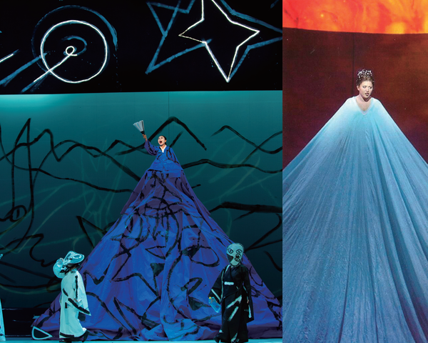 왼쪽 수궁가 _마담 판소리,  오른쪽 마술피리_베노 베송 연출(2001)