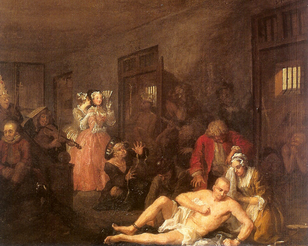 호가스,‘ 탕아의 일대기’중 베들렘, 1735캔버스에 유채, 62.5x75cm, 런던 존 손 경 박물관