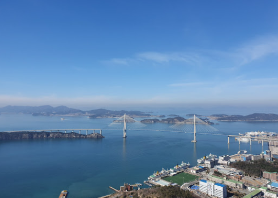 유달산에서 바라본 바다