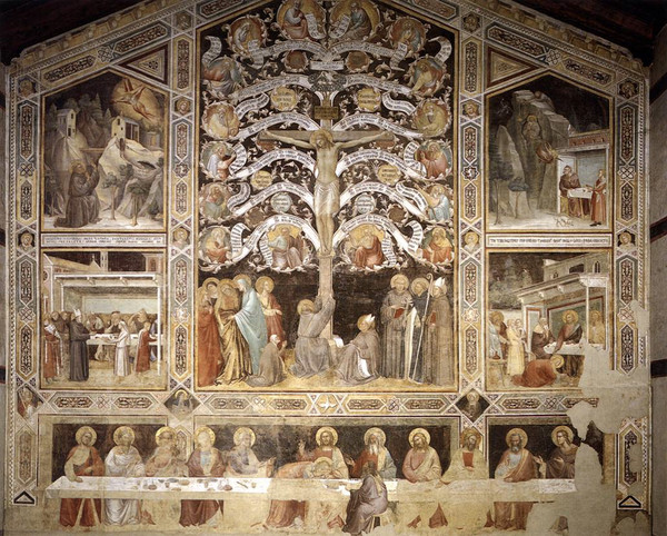 Taddeo Gaddi–Last Supper, Tree of Life- 1355 Church of Santa Croce Florence