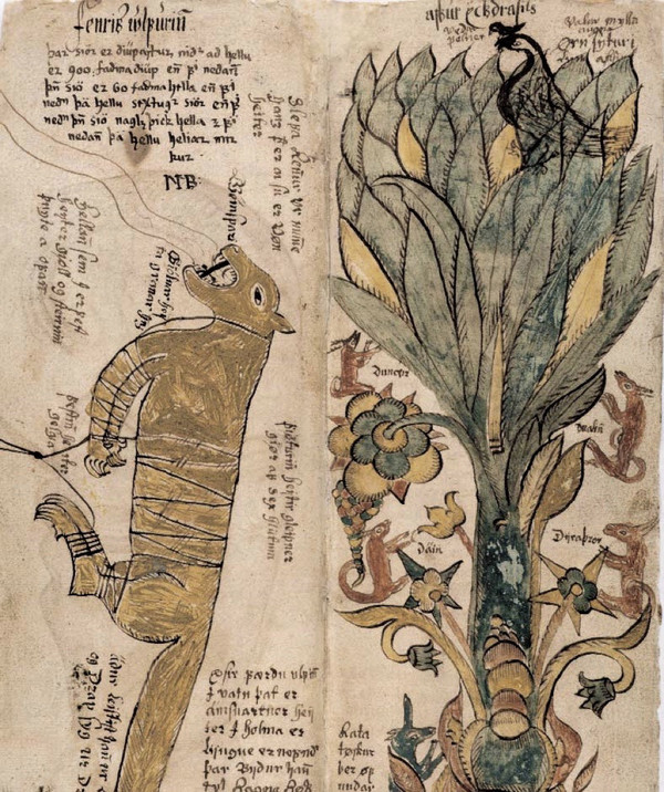Yggdrasil - Tree of life in  Norse Cosmology- 1300 - Icelandic manuscript