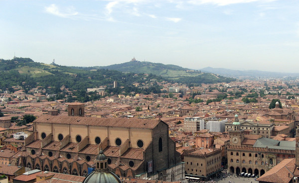 View of the center of Bologna- Bologna Italy