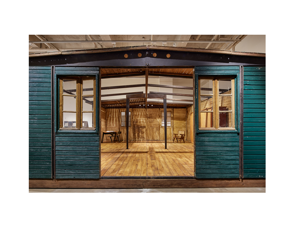 Installation view of 6x6 Demountable House (circa 1944-1945)