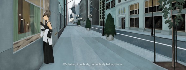 We Belong to Nobody, and Nobody Belongs to Us, Inspired by Breakfast at Tiffany's 2017 Giclee print on archival paper 122 X 45.7 cm