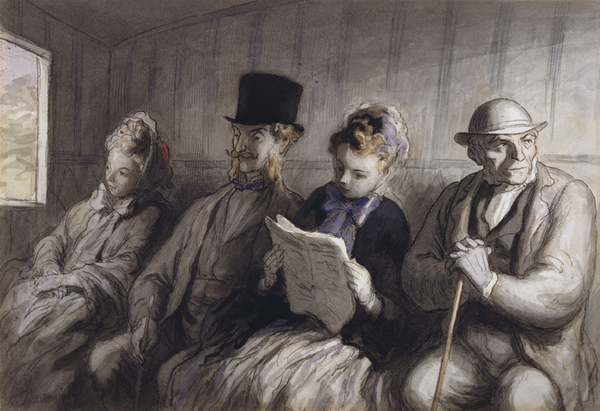 The First Class Carriage(Honoré Daumier)_1864