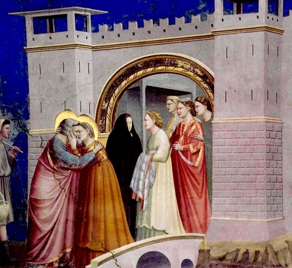 Giotto- Meeting at the Golden Gate- 1304-1306 - Capella degli Scrovegni - Padua – Italy