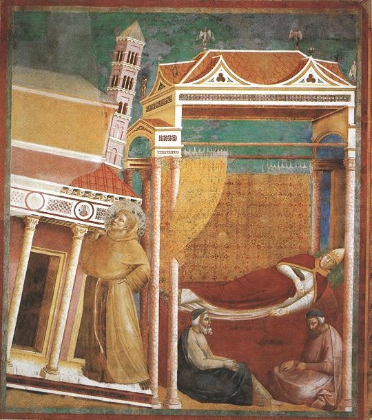 Giotto-  Dream of pope Innocenzo III- Assisi  Church- Assisi- Italy