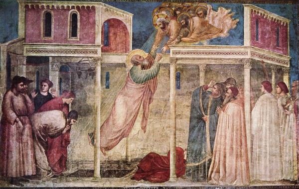 Giotto di Bondone_Assunzione di san Giovanni Evangelista, Cappella Peruzzi