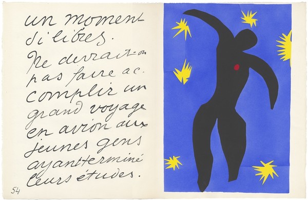 Icare,  Lithograph after a cut-out gouache, 43.4×34.1cm 1947 ⓒ Succession H.Matisse