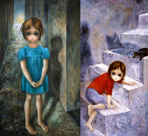 제 1성베, The First Grail,Oil on canvas, 1962 ©Keane Eyes Gallery San Francisco, CA. 가파른 등반, Steep Climb, Oil on canvas, 1962 ©Keane Eyes Gallery San Francisco, CA. 