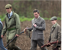 영국 황실의 사냥에 보이는 헌팅캡