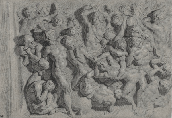 Pieter Paul Rubens da Michelangelo, “La battaglia tra Lapiti e Centauri”, Museo Boymans-Vanm Beuningen, Rotterdam, 1600-1608